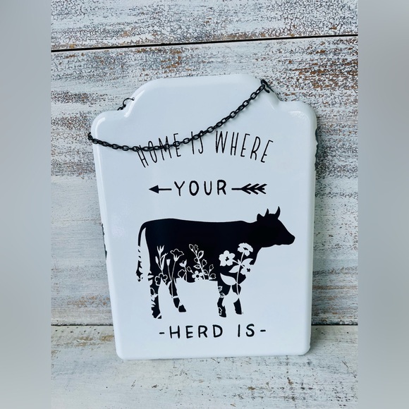 *Home Is Where Your Herd Is Metal Hanging Sign - Picture 7 of 13